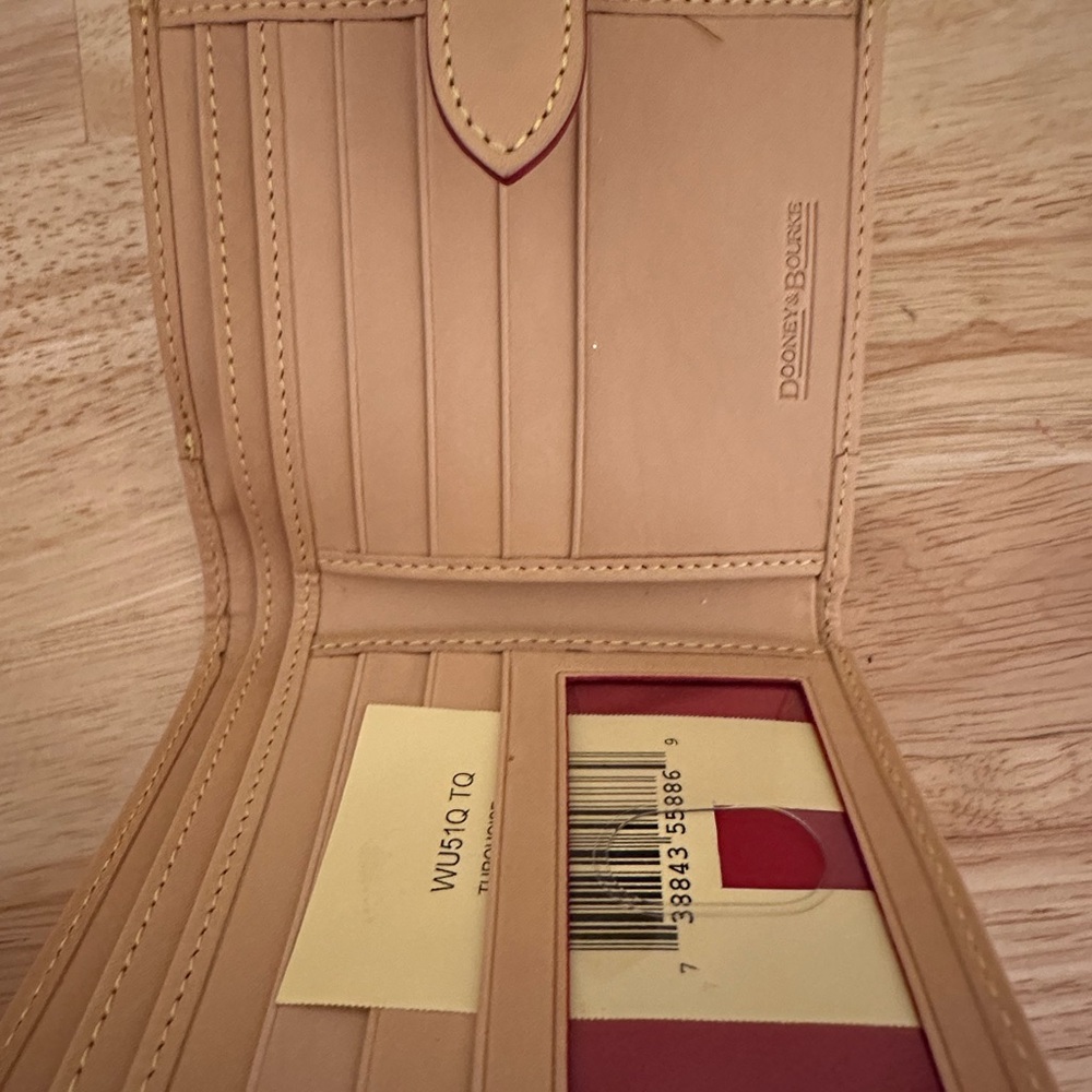 Dooney & Bourke Blue and Tan Signature Wallet - Picture 5 of 11